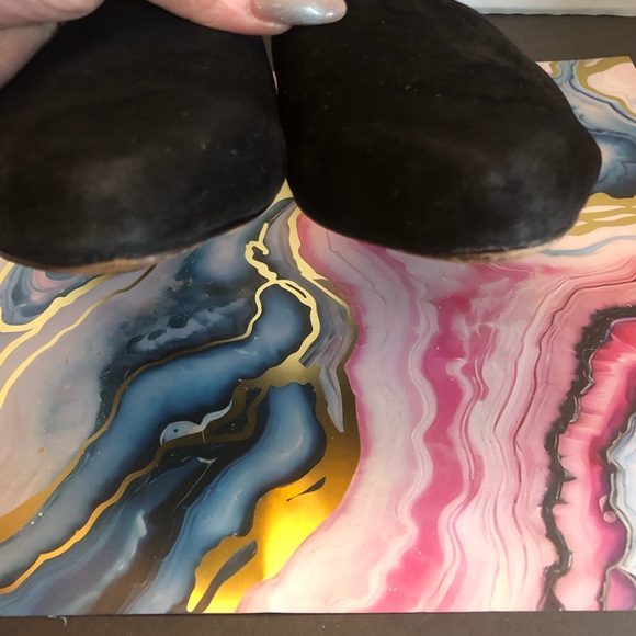 9 Eileen Fisher Hilly d'Orsay Flats in Black Suede - Picture 7 of 8